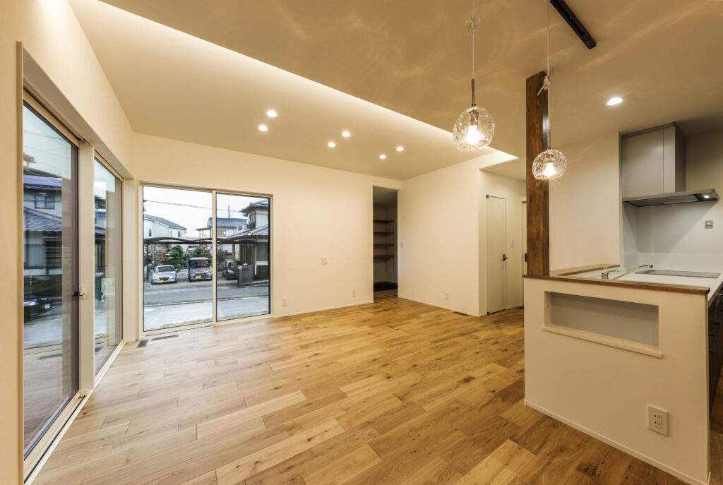 黒い家とギャップのある内装|愛知・名古屋|国松工務店