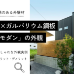「黒×ガルバリウム鋼板 　×モダン」の外観