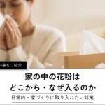 家の中の花粉は どこから・なぜ入るのか