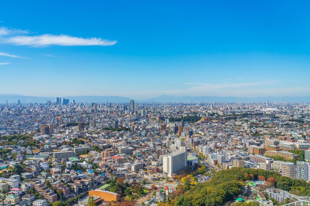 愛知県名古屋市の広範囲の景観